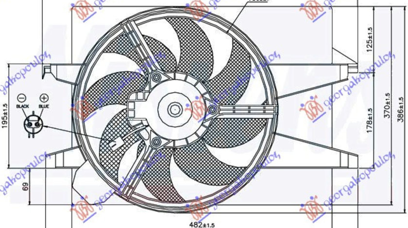 Electroventilator (Benzina-Diesel) +Ac - Ford Fiesta 2002 , 1141507