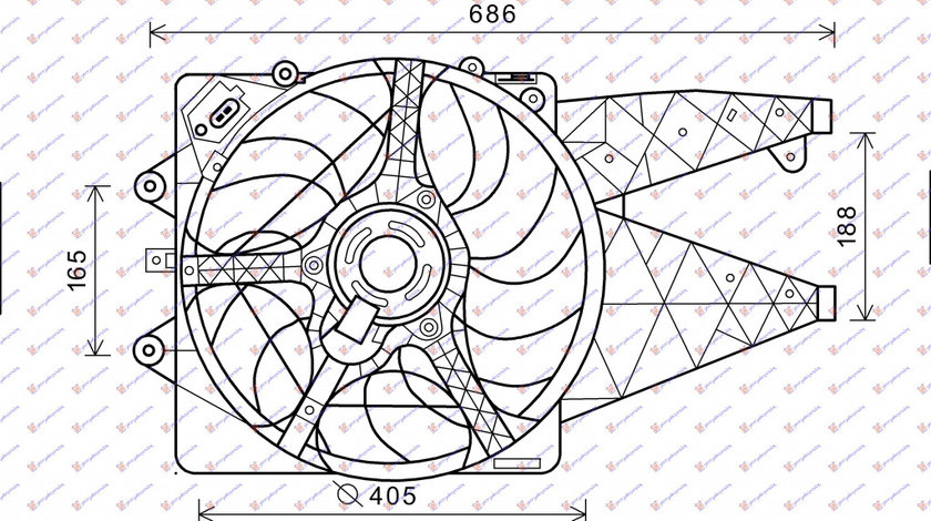 Electroventilator Benzina -Diesel - Alfa Romeo Mito 2008 , 51813582