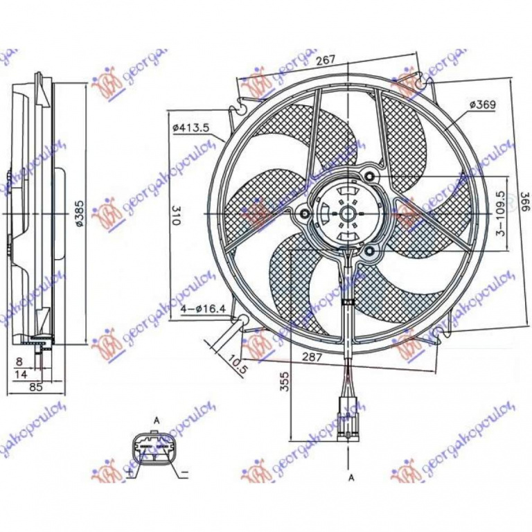 Electroventilator Benzina/Diesel - Citroen C4 2011 , 1253g7