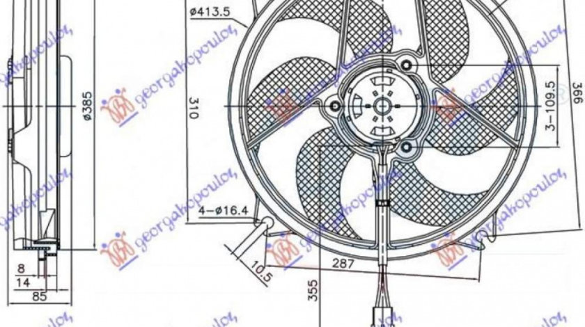 Electroventilator Benzina/Diesel - Citroen C4 Picasso 2007 , 1253g7