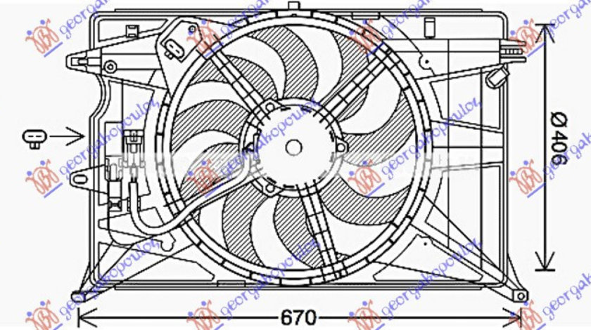 Electroventilator Benzina/Diesel - Fiat 500 X 2015 , 51965900