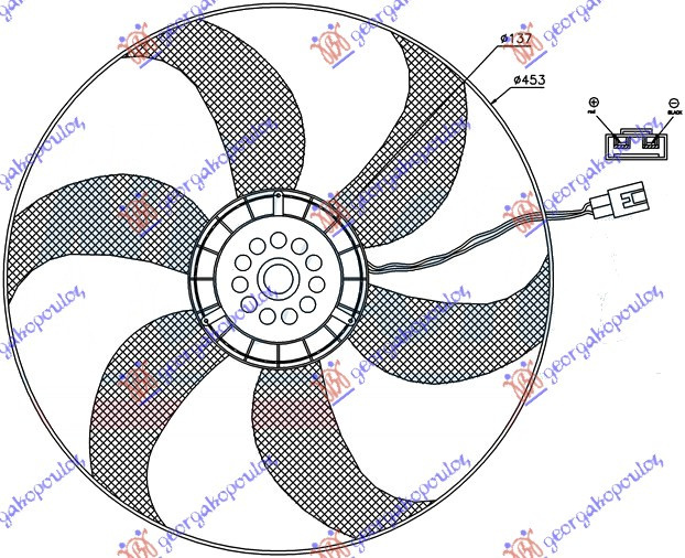Electroventilator Benzina-Diesel - Mercedes Vito (W638) 1996 , 6385001193