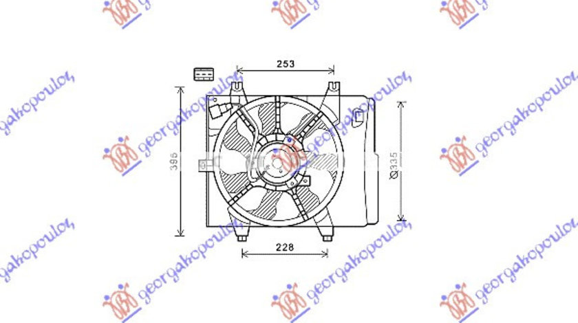 Electroventilator Benzina-Diesel (W/O Tank) - Kia Picanto2008 2009 , 25380-07550