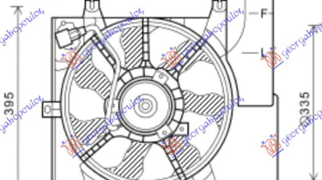 Electroventilator Benzina (W/Tank) - Kia Picanto2008 2009 , 2538007560