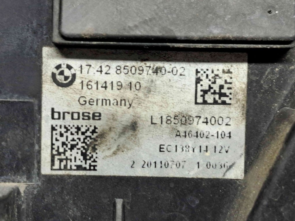 Electroventilator Bmw 5 (F10) [Fabr 2011-2016] 8509740 2.0 N47 135KW / 184CP 2.0 N47 135KW / 184CP