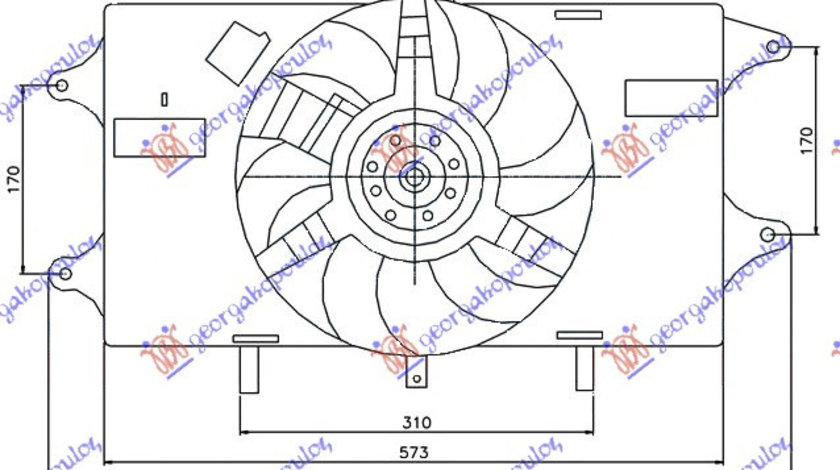 Electroventilator Complet (1 2 Benzina) -Ac/ - Fiat Doblo 2001 , 46737731