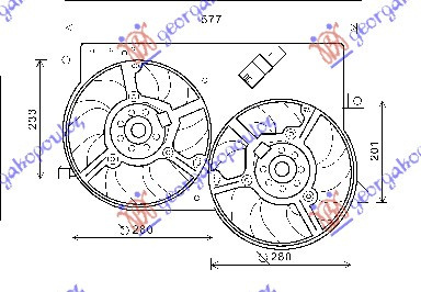 Electroventilator Complet 1 3 Jtd 03-(Double) - Fiat Palio 1999 , 51718772