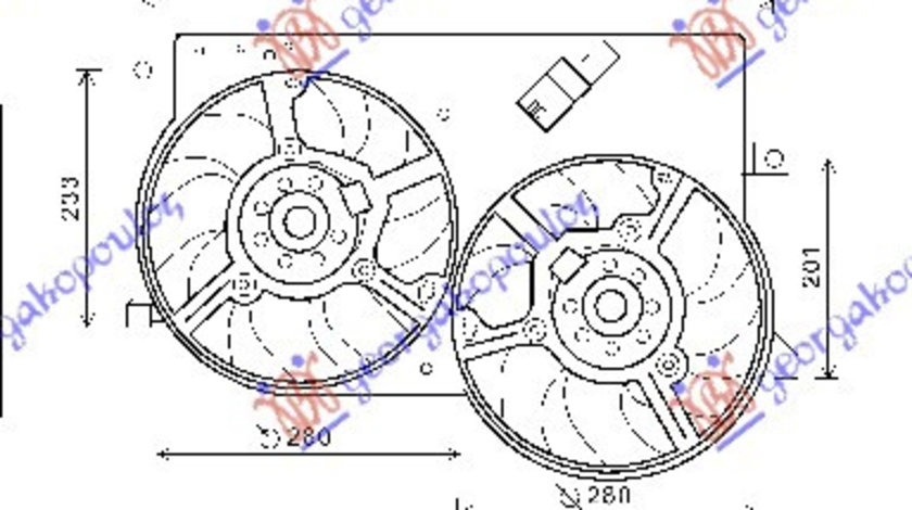 Electroventilator Complet 1 3 Jtd 03-(Double) - Fiat Palio 1999 , 51718772