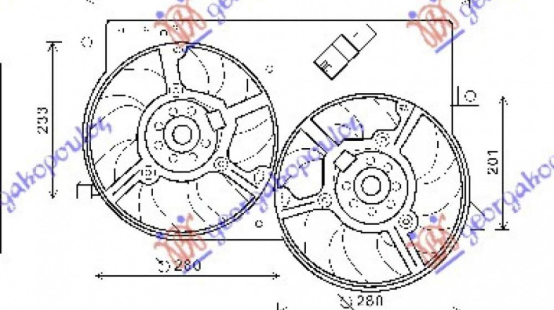 Electroventilator Complet 1 3 Jtd 03-(Double) - Fiat Albea 2005 , 51718772