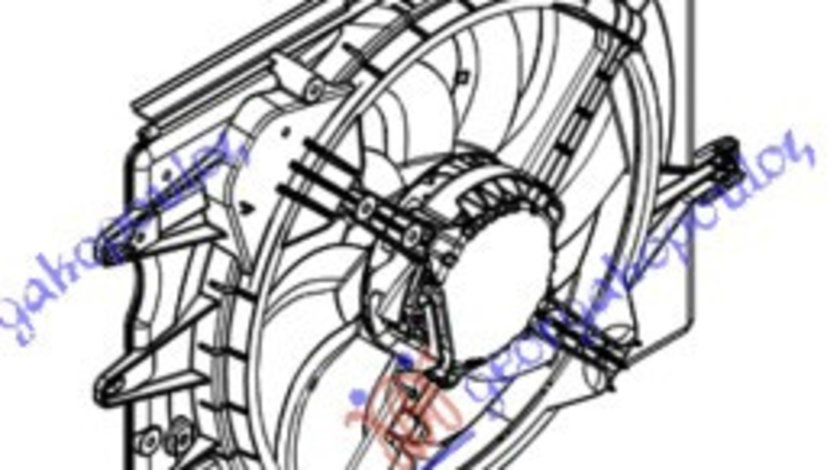 Electroventilator Complet (-Ac) 1 4i-16v - Fiat 500 L 2012 , 51887899