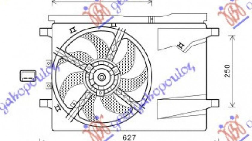 Electroventilator Complet -Ac/ (Diesel) - Citroen Nemo 2008 , 51780660