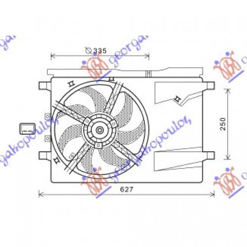 Electroventilator Complet -Ac/ (Diesel) - Fiat Fiorino/Qubo 2016 , 51780660