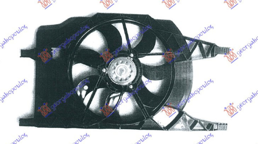 Electroventilator Complet (+/-Ac/) Pet-Dies - Renault Laguna 2000 , 7701049658