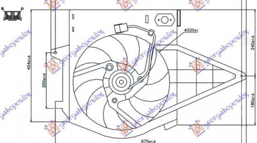 Electroventilator Complet (Benzina) - Ac/ - Citroen Jumpy 1995 , 1475445080