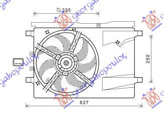 Electroventilator Complet (Gas)-Ac () - Fiat Fiorino/Qubo 2008 , 51810260