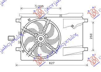 Electroventilator Complet (Gas)-Ac () - Fiat Fiorino/Qubo 2008 , 51810260