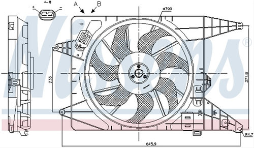 Electroventilator Cu Suport Nissens Dacia 85890