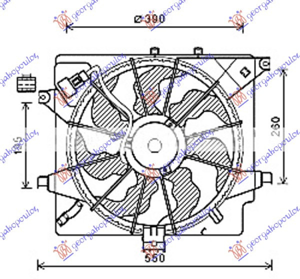 Electroventilator Diesel (Type Ha) - Hyundai I30 5 Usi 2012 , 25380-A5800