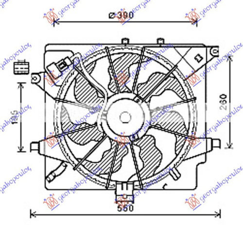 Electroventilator Diesel (Type Ha) - Hyundai I30 5 Usi 2012 , 25380-A5800