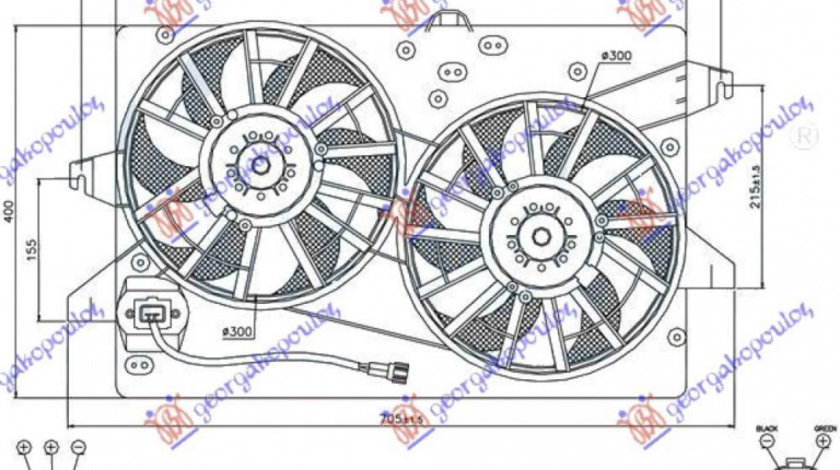 Electroventilator Elec (Benzina-Diesel) - Ford Galaxy 1995 , 8d0959455c