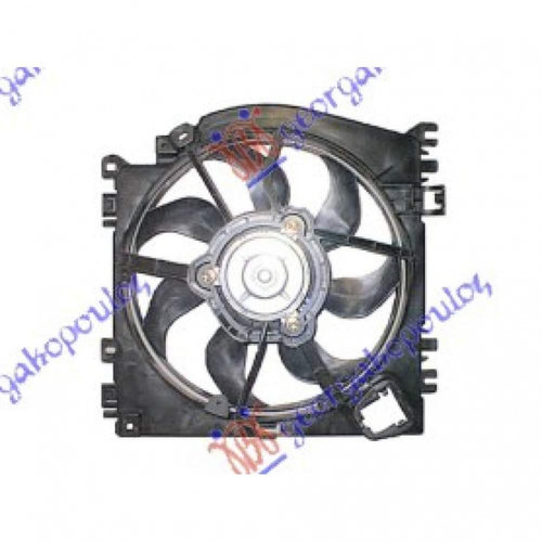 Electroventilator (Fan W/Motor) +Ac/ Benzina-Diesel - Renault Modus 2005 , 7701059786