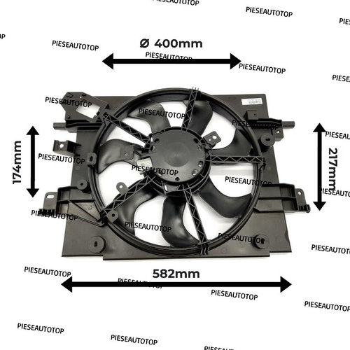 Electroventilator GMV Dacia Duster 1,6 16v 2010-2017 (400MM) (2 PINI) NOU 214811626R 214814130R