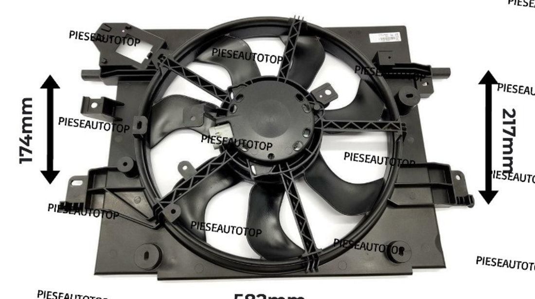 Electroventilator GMV Dacia Duster 1,6 SCe 2015-2017 (400MM) (2 PINI) NOU 214811626R 214814130R