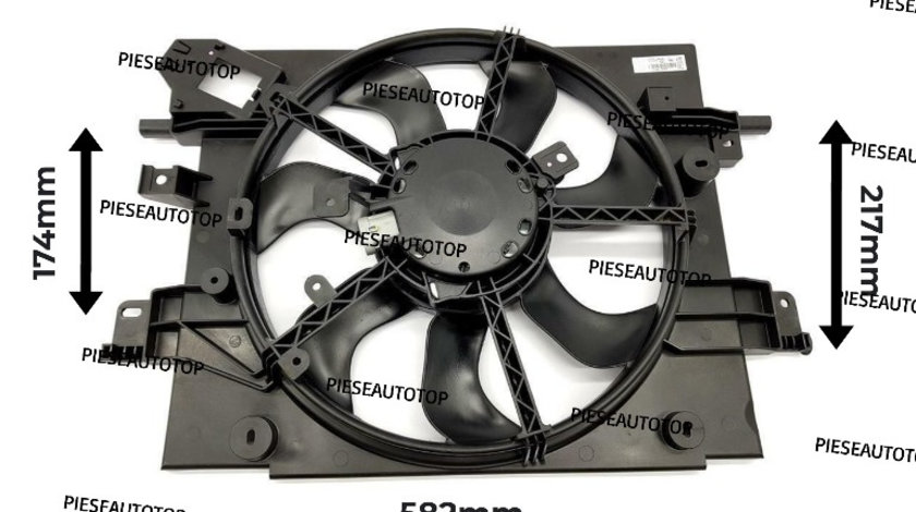 Electroventilator GMV Dacia Lodgy 1,2 TCe 2012-2022 (400MM) (2 PINI) NOU 214811626R 214814130R