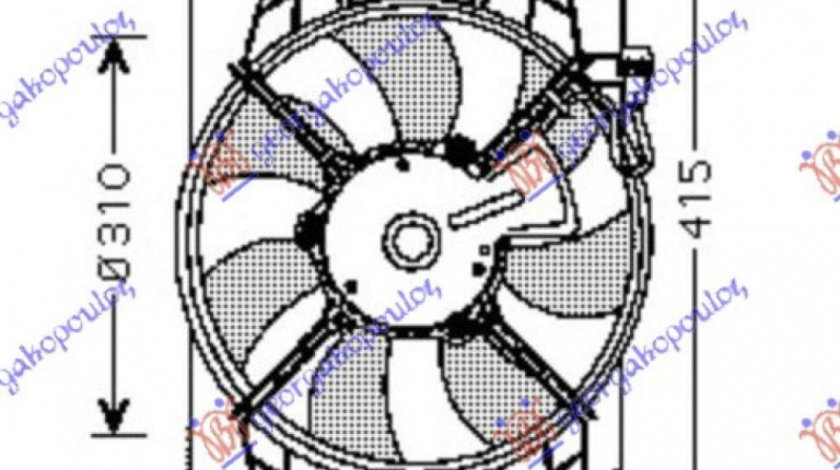 Electroventilator - Hyundai Accent H/B 1999 , 97730-25100