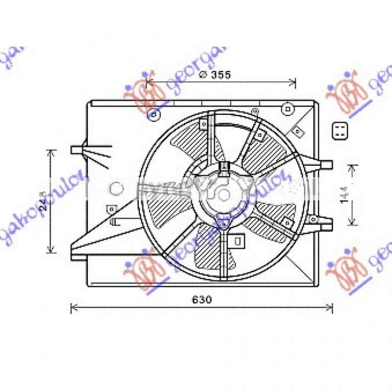 Electroventilator - Mazda 5 2005 , Lfb7-15-025b