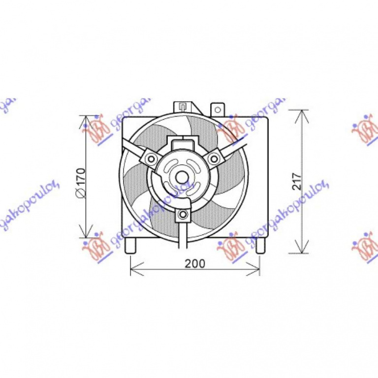 Electroventilator (Motor+Fan) (325mm) - 