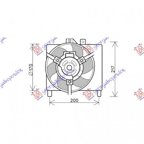 Electroventilator (Motor+Fan) (325mm) - Skoda Rapid 2012 , 6q0959455af