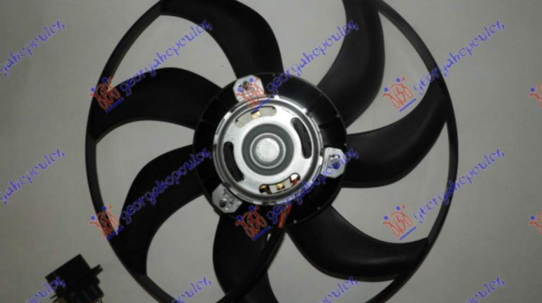 Electroventilator (Motor+Fan) (345mm) (250/60w) (3pin) (7wing) (Automatic) - Vw Polo 2005 , 6x0959455f