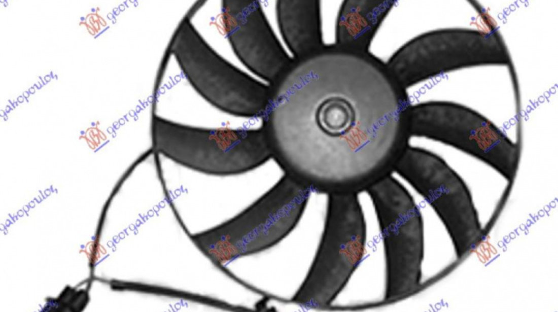 Electroventilator (Motor+Fan) (360mm) (100w) - Vw Caddy 2010 , 1k0959455cn