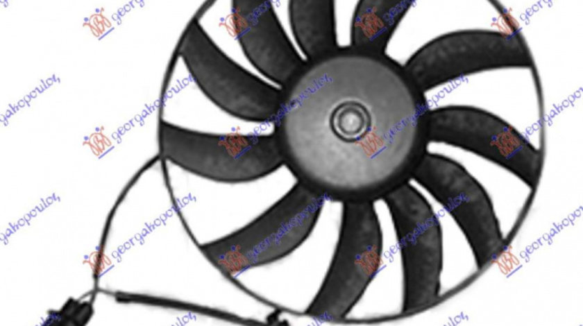 Electroventilator (Motor+Fan) (360mm) (100w) - Vw Caddy 2010 , 1k0959455cn