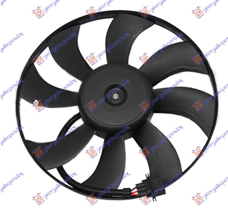 Electroventilator (Motor+Fan) (390mm) - Vw Polo 2002 , 6q0959455d