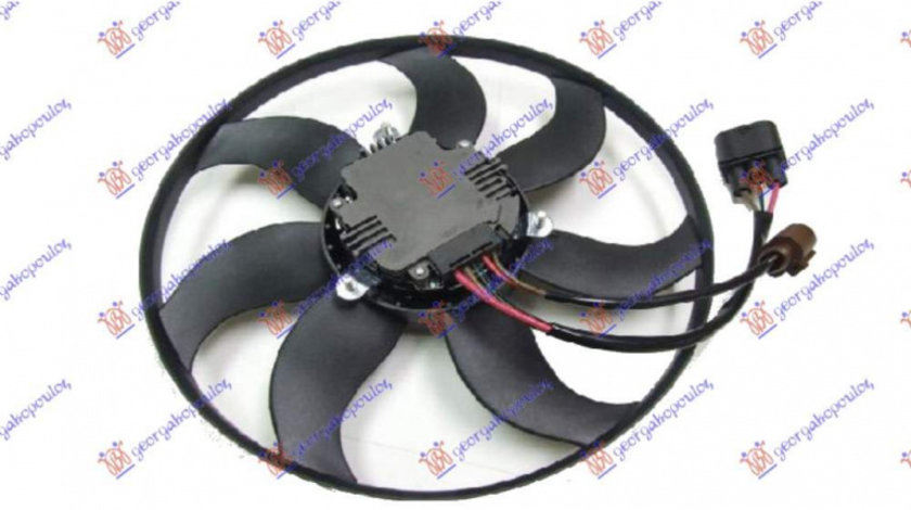 Electroventilator (Motor+Fan) (395mm) (400w) (4pin) - Skoda Fabia 2014 , 6r0959455d