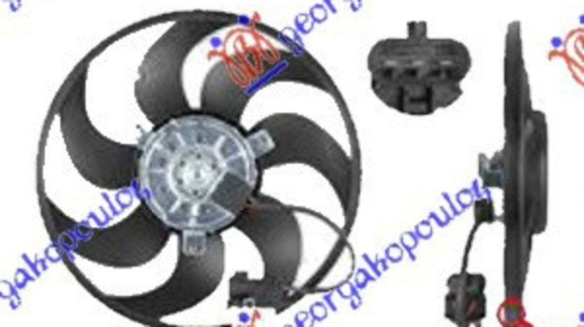 Electroventilator (Motor+Fan) Dsl +Ac/ (3pin) - Opel Astra G 1998 , 1341377