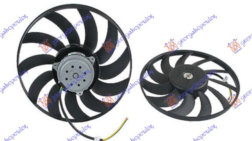 Electroventilator (Motor+Shroud) Benzina-Diesel (380mm) (400w) - Audi A4 2000 , 8e0959455a