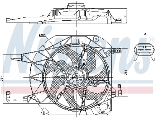 Electroventilator Nissens Opel 85883