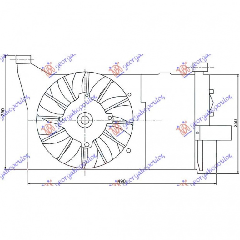 Electroventilator Pentru 900i-S-1 1 - Fiat Seicento 2001 , 46519308