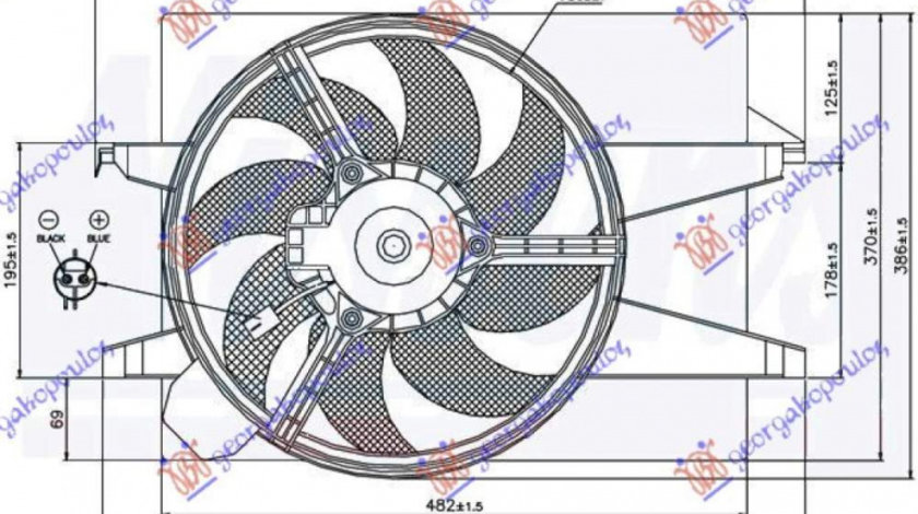 Electroventilator (Petr-Diesel) -Ac/ - Ford Fusion 2002 , 1141509