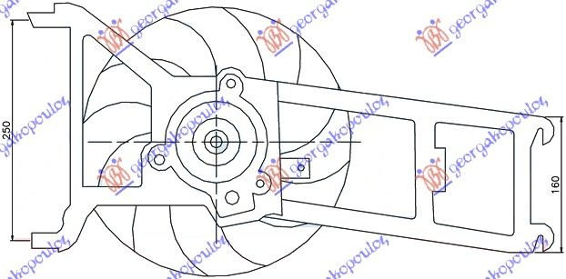 Electroventilator - Peugeot 106 1992 , 125360