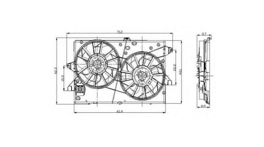 Electroventilator racire Ford MONDEO Mk III limuzina (B4Y) 2000-2007 #2 05051002