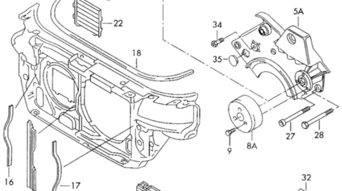 Electroventilator racire motor audi A4 B6 (8E2) Sedan 2003 1.9 TDI OEM 058121301B