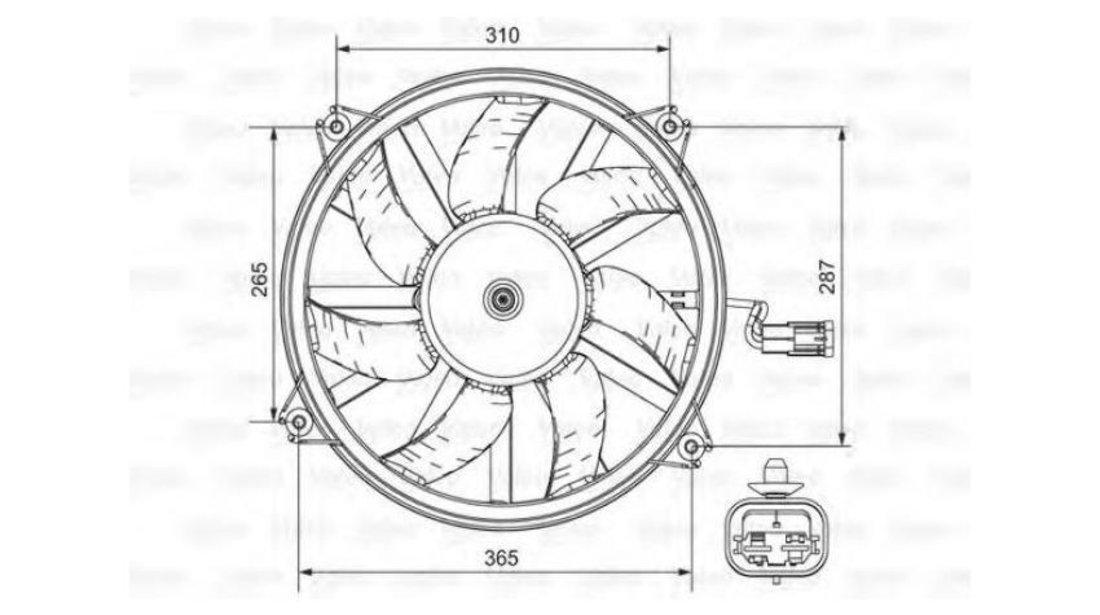 Electroventilator racire Peugeot 307 SW (3H) 2002-2016 #2 1250G0