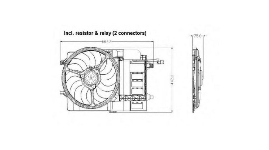 Electroventilator radiator MINI MINI (R50, R53) 2001-2006 #2 0502747