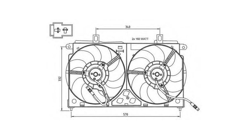 Electroventilator radiator Peugeot 106 Mk II (1) 1996-2016 #2 05031608
