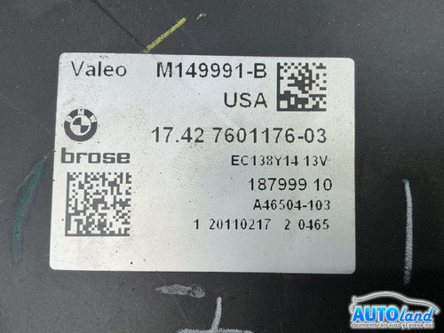Electroventilator Radiator Racire 7601176 2.0 Diesel / 67327562594 BMW X3 F25 2010-2014