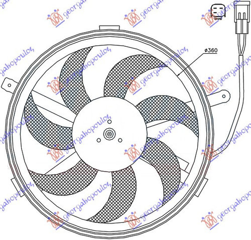 Electroventilator (S) (3 Plugs) - Mini Cooper/One (R56) 2006 , 17422752632